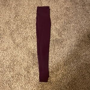 maroon American Eagle leggings with opening on the back of the calf,really cute!